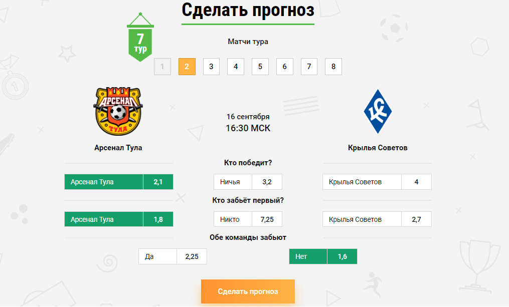 БК Лига Ставок запустила конкурс прогнозов на матчи чемпионата России